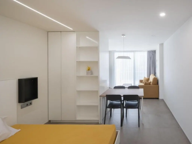 Studio with balcony