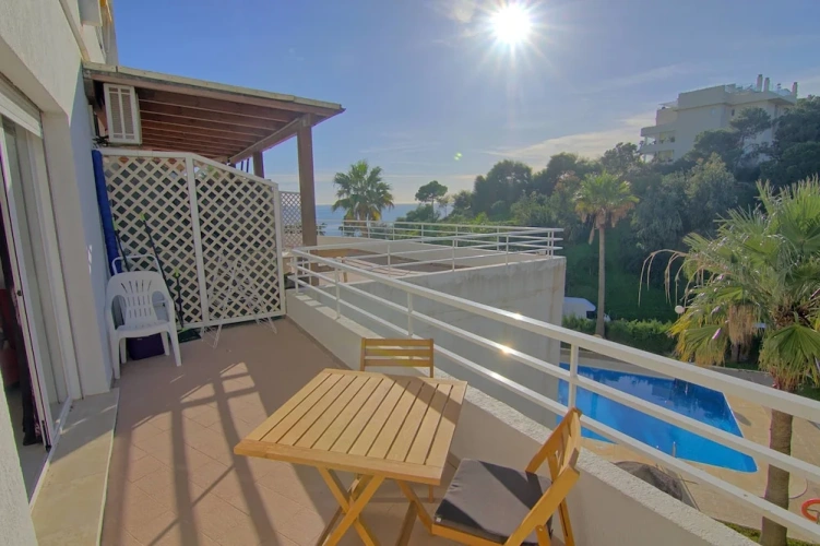 Studio with balcony and with view