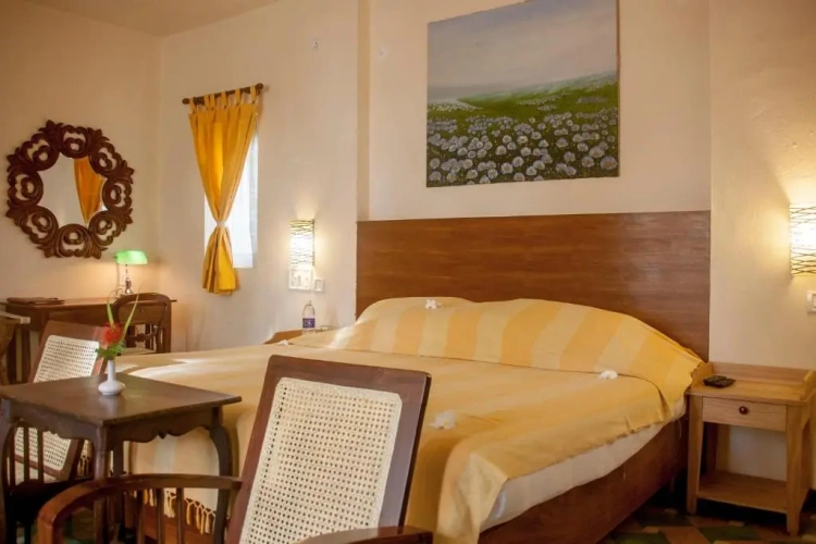 Deluxe Double Basement room with garden view