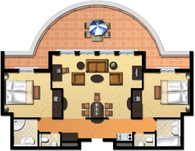 2 Bedrooms Deluxe Quadruple Suite