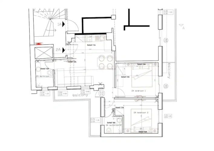 2 Bedrooms Deluxe Apartment with balcony