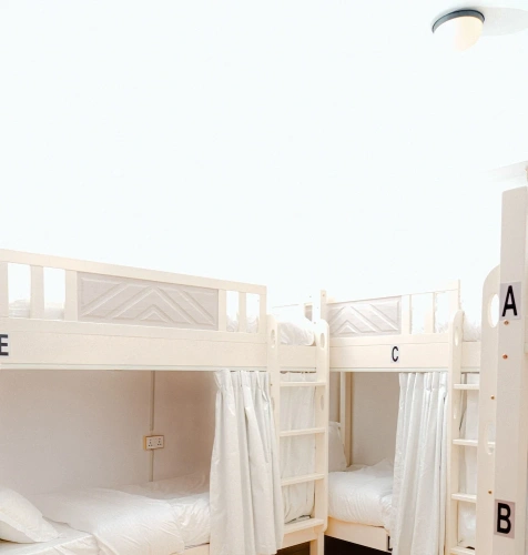 Bed in Dorm with sea view