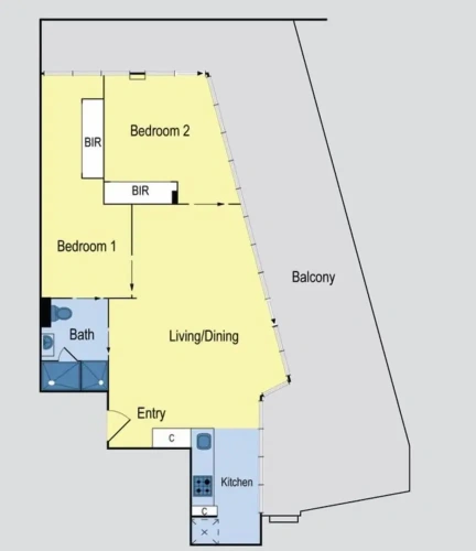 2 Bedrooms Penthouse Apartment with balcony and with panoramic view