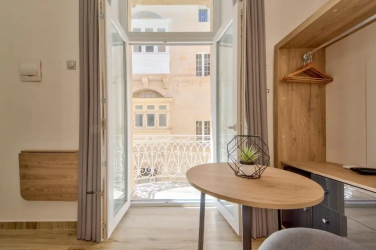 Studio with balcony