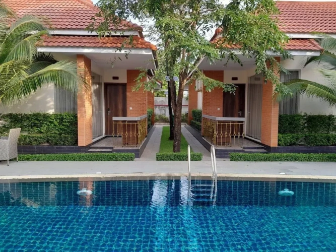 Double Villa with balcony and with pool view