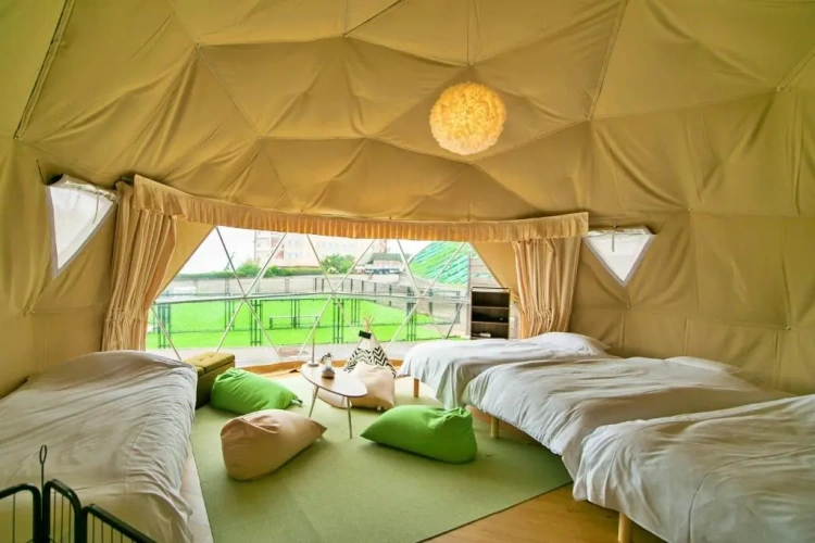 Tent with ocean view