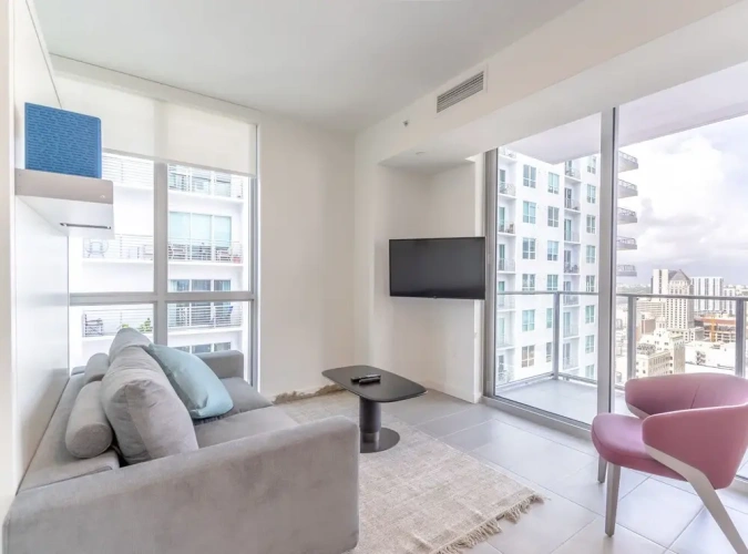 1 Bedroom Apartment with balcony and with city view