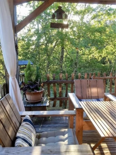 Chalet with balcony