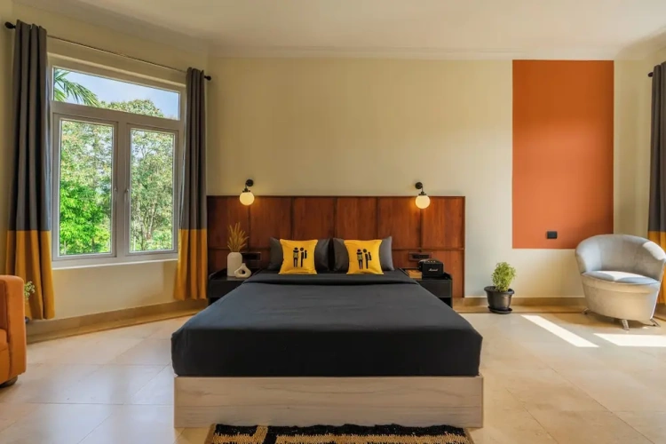 Deluxe Double room with balcony and with garden view