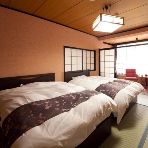Twin room with view
