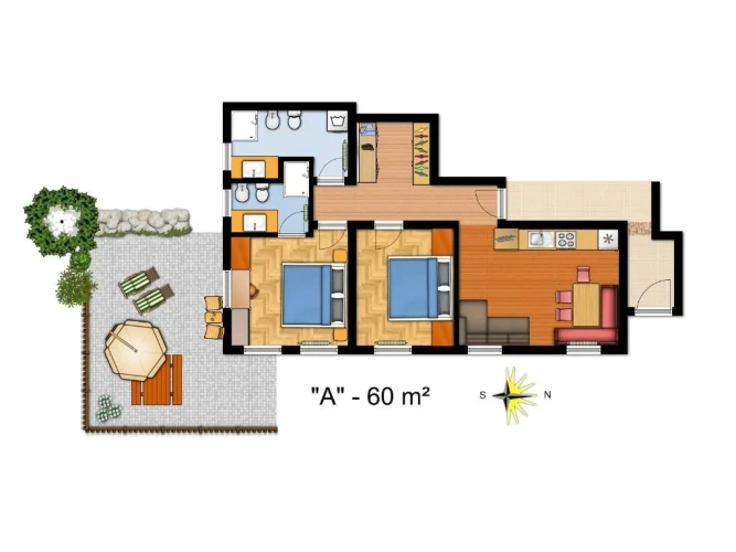 2 Bedrooms Apartment