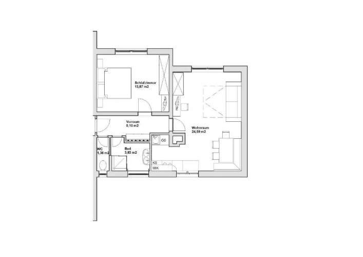 1 Bedroom Superior Apartment with balcony