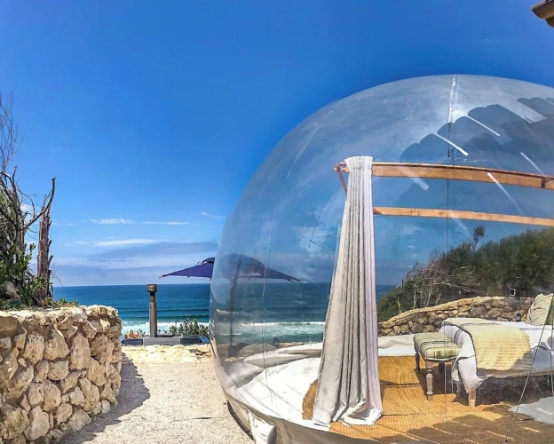 Tent with ocean view
