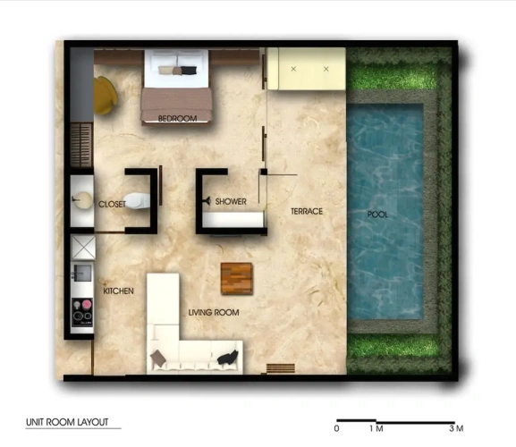 1 Bedroom Apartment