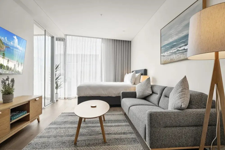 Chic Studio Stay Near Cafes and Coastline