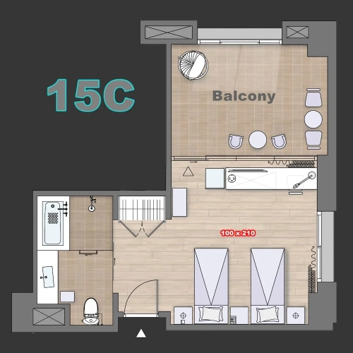 Executive Twin room with balcony