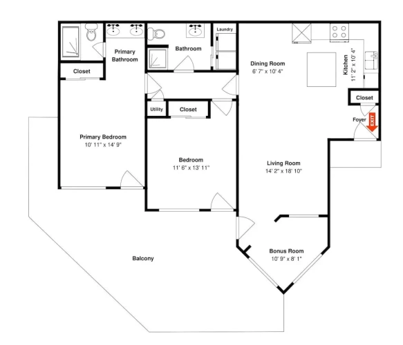 2 Bedrooms Standard room with balcony