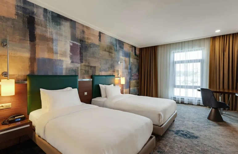 Twin room with city view