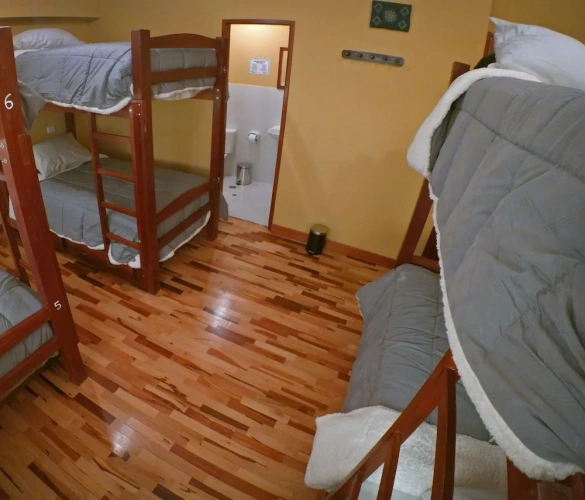 Bed in Dorm with mountain view