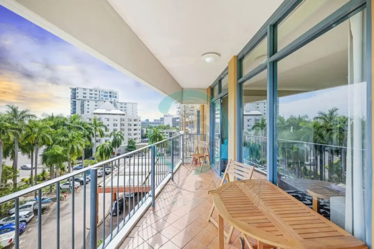 Coastal Elegance Sunset Pool Balcony Dining