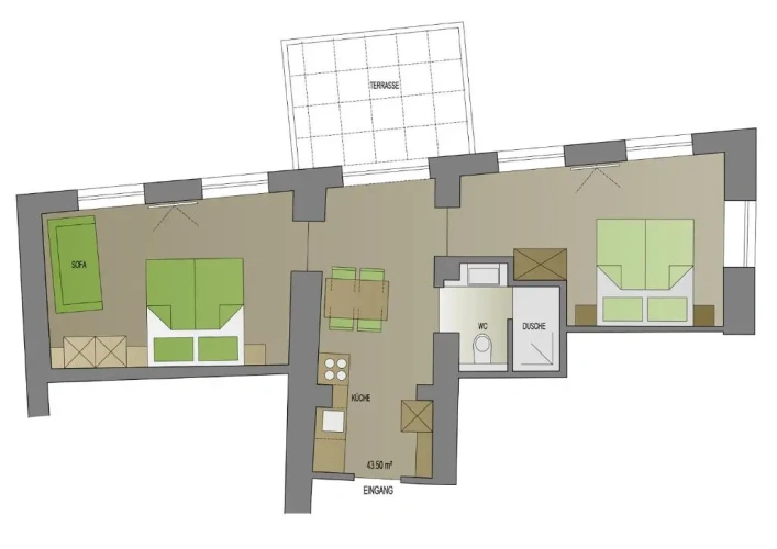 Apartment with balcony