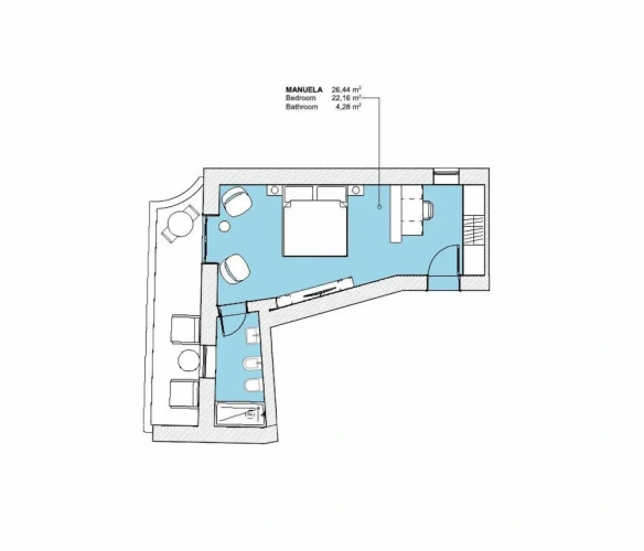 Standard Double room with balcony and with sea view