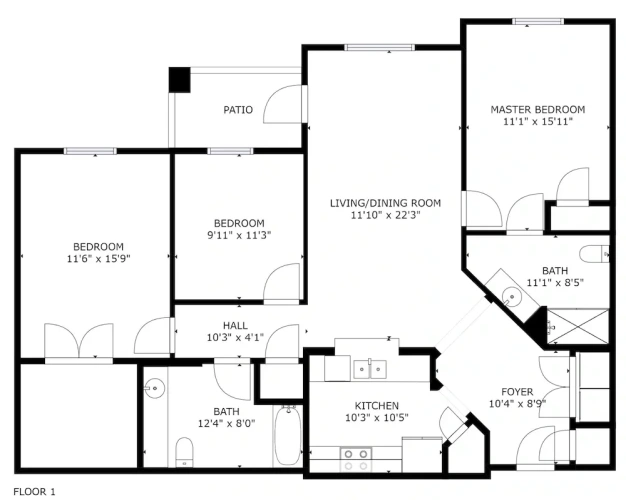 3 Bedrooms Apartment with balcony