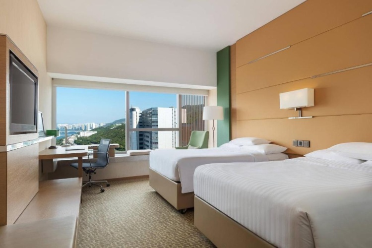 Twin room with city view