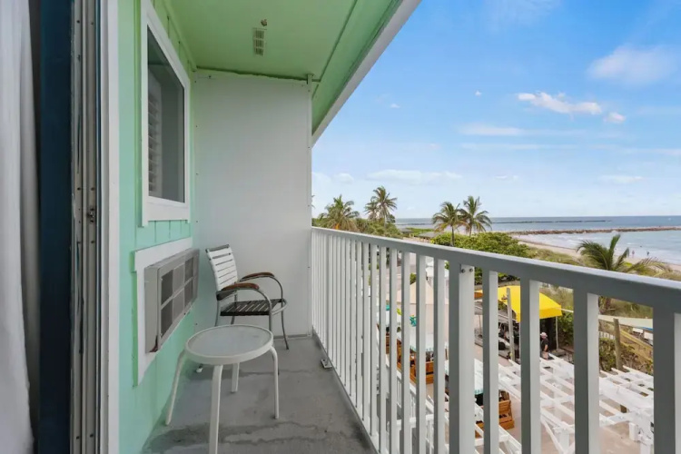Oceanfront Inn Room #22- Ocean View Balcony, 2 Full Beds