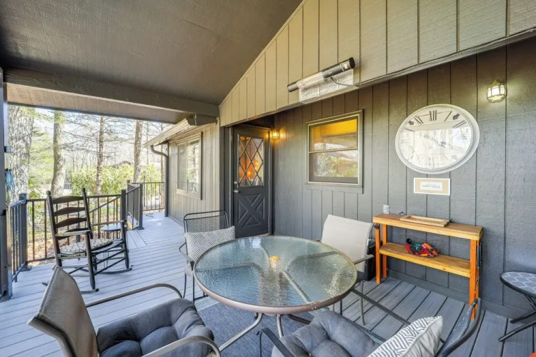 Near Lake + Trails: Rustic Newland Cabin w/ Deck!
