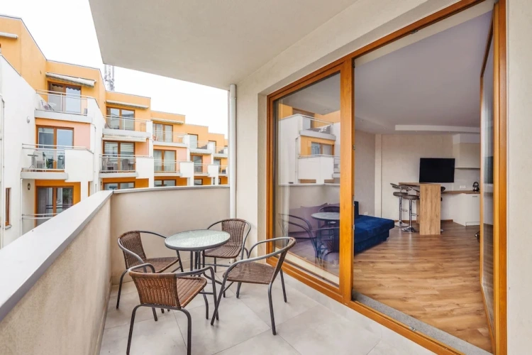 Studio with balcony