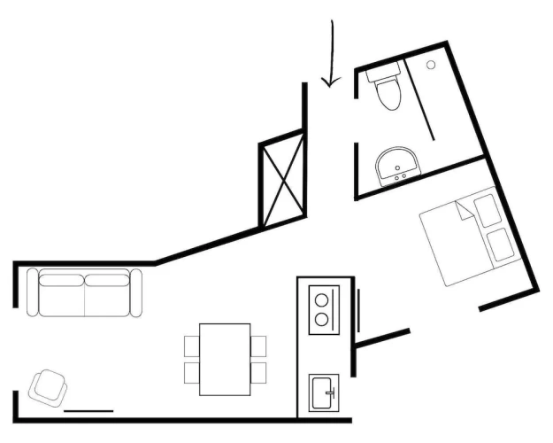 1 Bedroom Standard room with street view