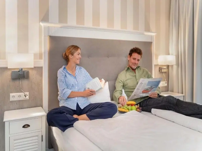 Deluxe Double room with balcony and with garden view