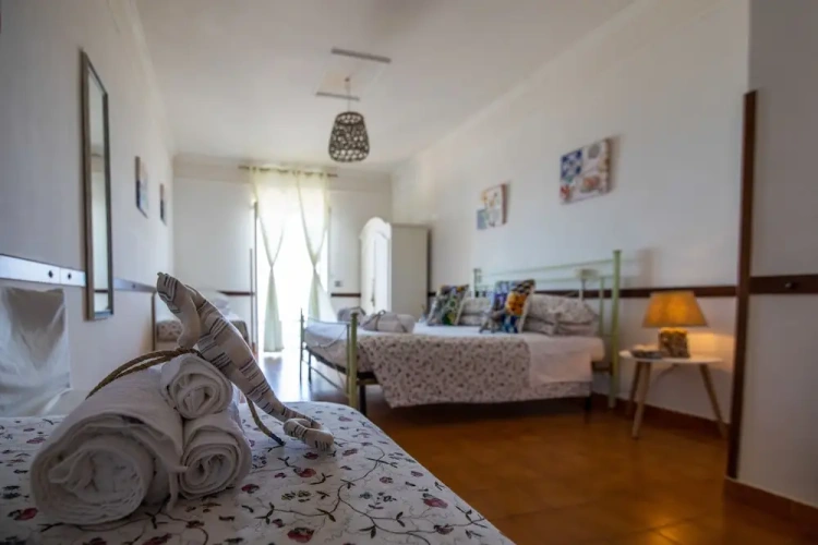 Standard Quadruple room with balcony and with sea view