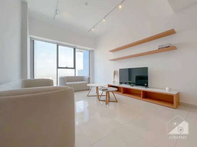 Luxury 1B With Balcony in Blue Wave Tower Dubai