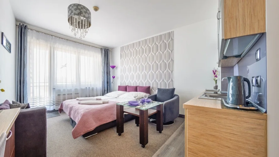 Studio with balcony