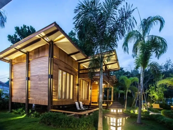 Cottage with balcony