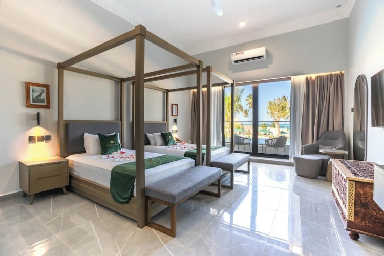 Standard Twin room with balcony and with sea view