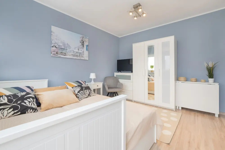 Pastel Blue Studio in Lodz by Renters