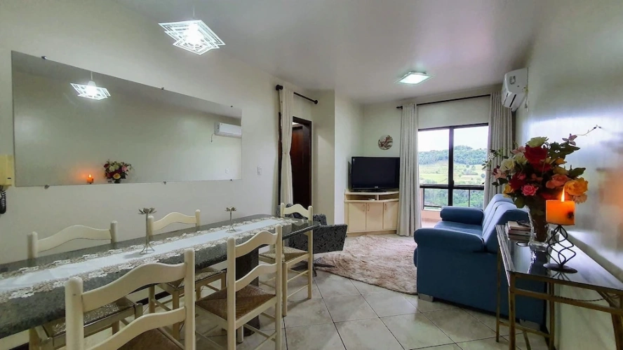 2 Bedrooms Family Apartment with balcony and with mountain view