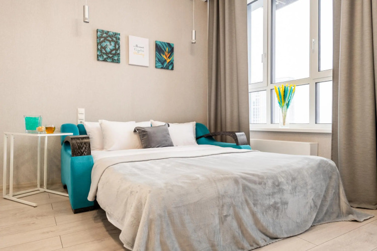 Фотография номера квартиры Sunmarine apartments (Санмарин апартментс) на улице Мосфильмовская