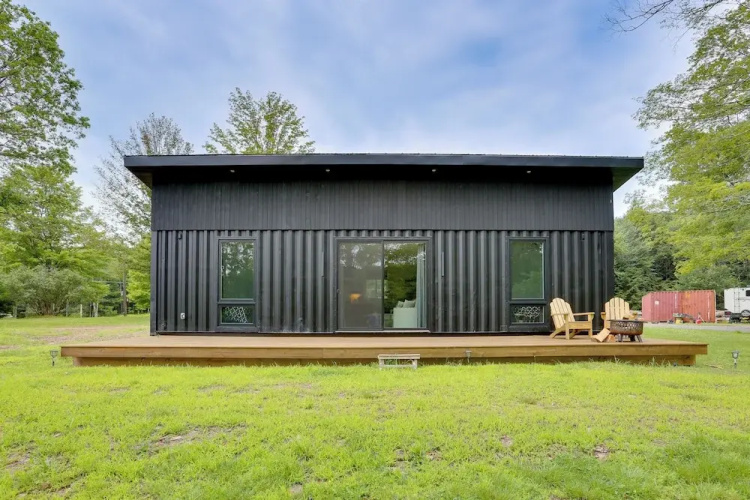 Lakefront Catskills Container Home: Private Lake
