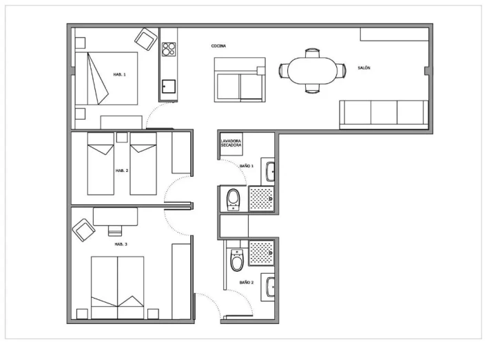 3 Bedrooms Apartment