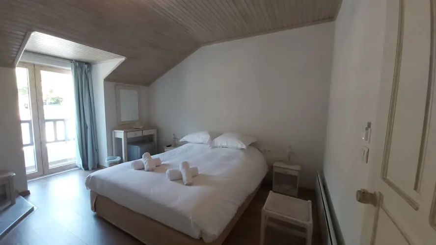 Classic Double Attic room with balcony and with land view