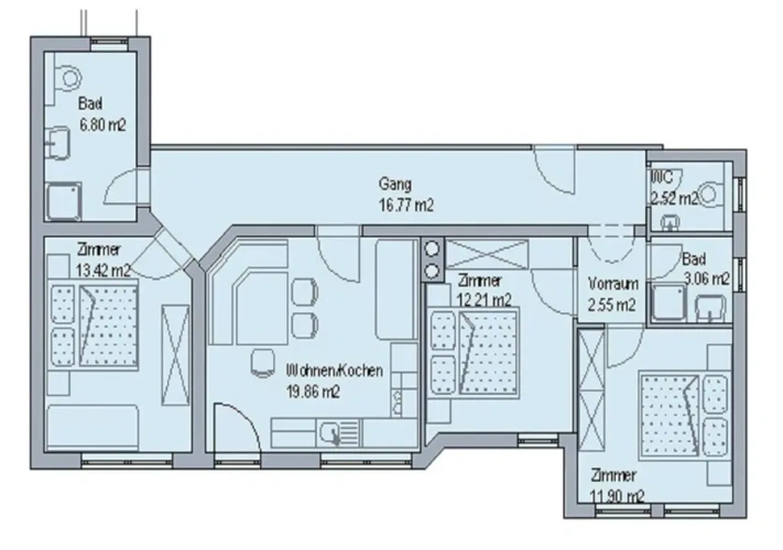 3 Bedrooms Apartment