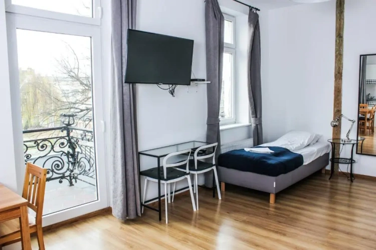 Studio with balcony
