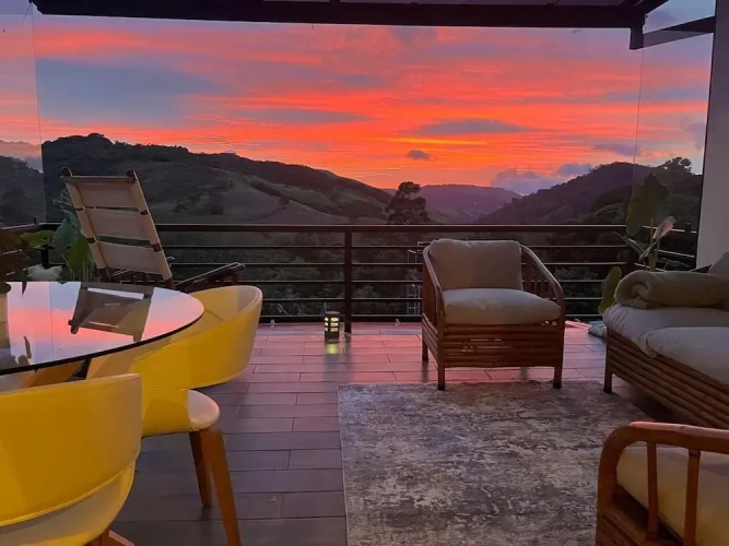 2 Bedrooms Comfort Duplex room with balcony and with mountain view