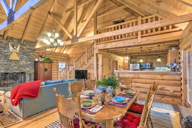 Wraparound Deck: Linville Mountain Cabin
