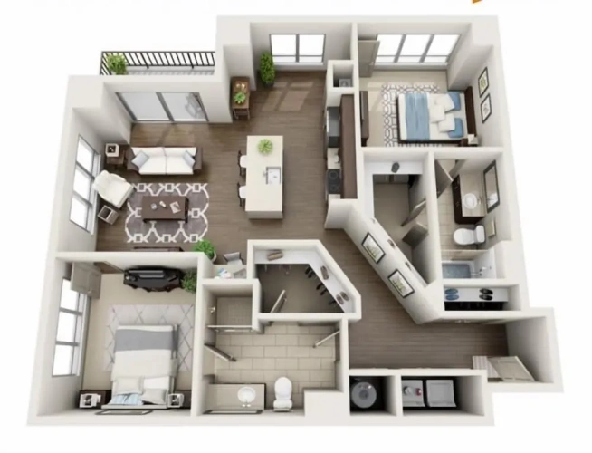 2 Bedrooms Apartment