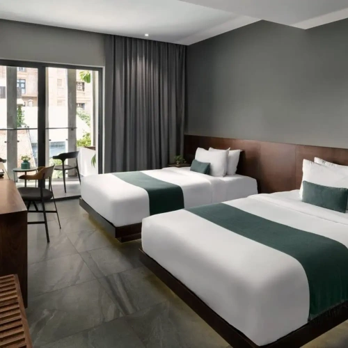 Superior Twin room with balcony and with city view